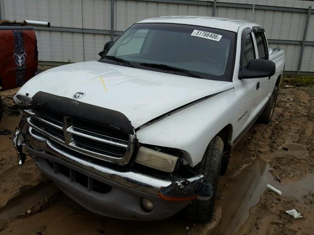 1B7HL2AN71S228700 - 2001 DODGE DAKOTA QUA WHITE photo 2