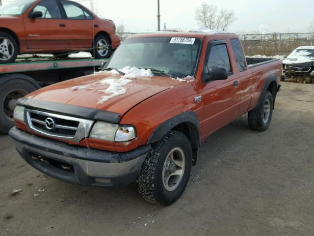 4F4ZR47E94TM07302 - 2004 MAZDA B4000 CAB ORANGE photo 2