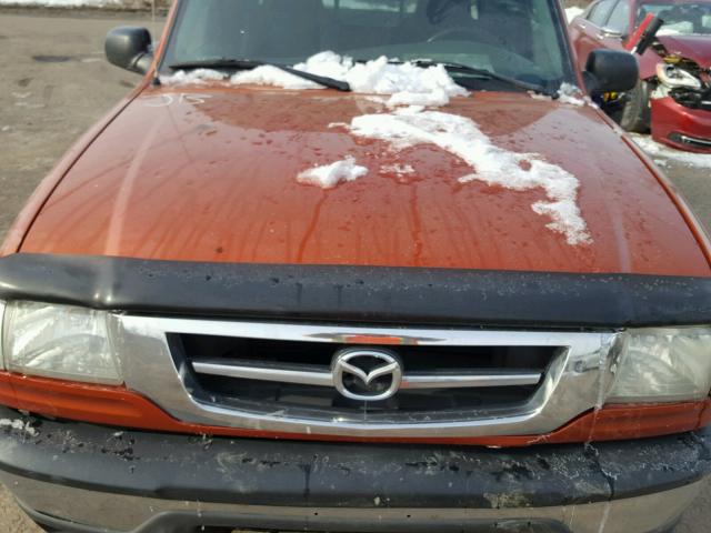 4F4ZR47E94TM07302 - 2004 MAZDA B4000 CAB ORANGE photo 7