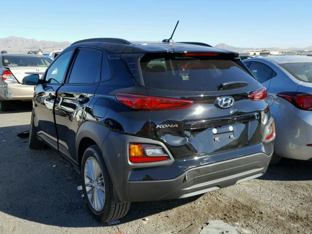 KM8K22AAXJU107763 - 2018 HYUNDAI KONA SEL BLACK photo 3