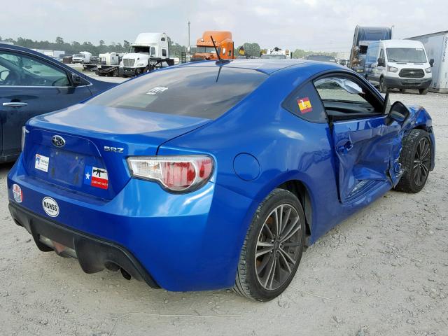 JF1ZCAB16D2603240 - 2013 SUBARU BRZ 2.0 PR BLUE photo 4