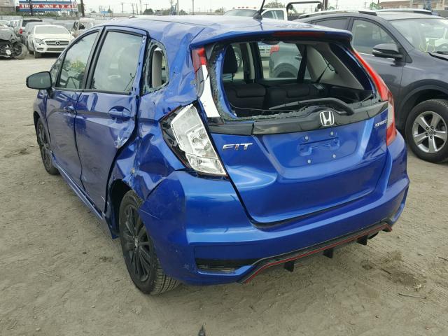 3HGGK5G63JM710204 - 2018 HONDA FIT SPORT ლურჯი ფოტო 3
