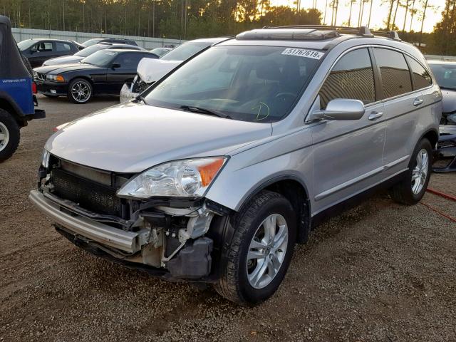 5J6RE3H70BL054003 - 2011 HONDA CR-V EXL SILVER photo 2