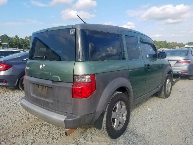 5J6YH28513L022321 - 2003 HONDA ELEMENT EX GREEN photo 4