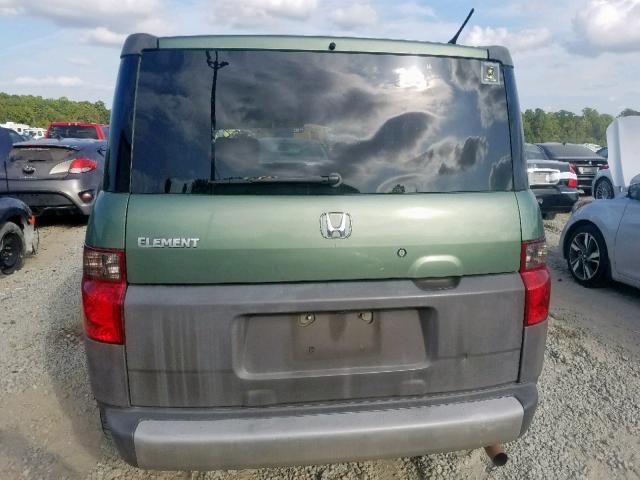 5J6YH28513L022321 - 2003 HONDA ELEMENT EX GREEN photo 9