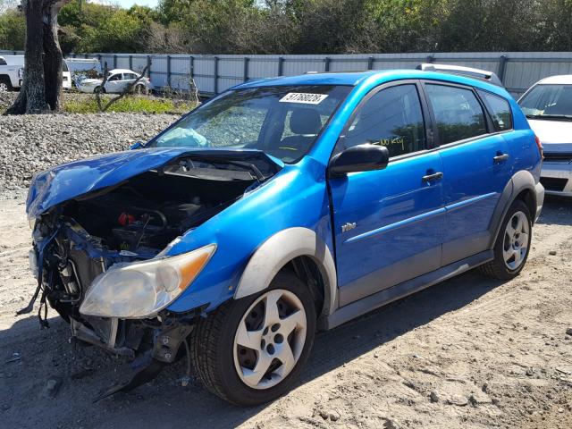 5Y2SL658X7Z420999 - 2007 PONTIAC VIBE BLUE photo 2