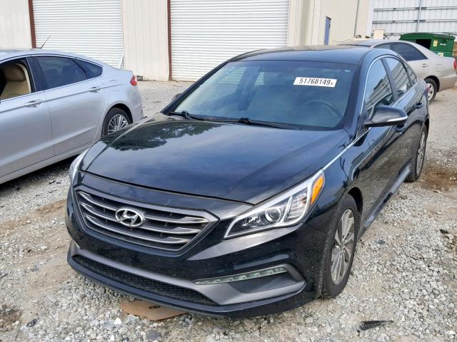 5NPE34AF0FH091550 - 2015 HYUNDAI SONATA SPO BLACK photo 2