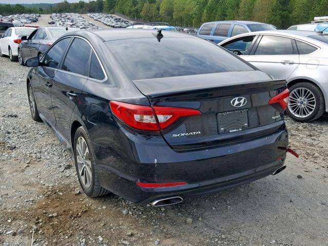 5NPE34AF0FH091550 - 2015 HYUNDAI SONATA SPO BLACK photo 3