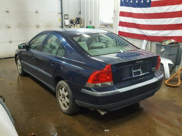 YV1RH59H832267671 - 2003 VOLVO S60 2.5T BLUE photo 3