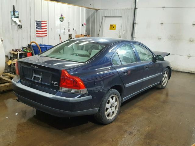 YV1RH59H832267671 - 2003 VOLVO S60 2.5T BLUE photo 4