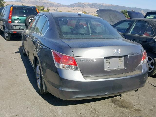 1HGCP26889A024587 - 2009 HONDA ACCORD EXL GRAY photo 3