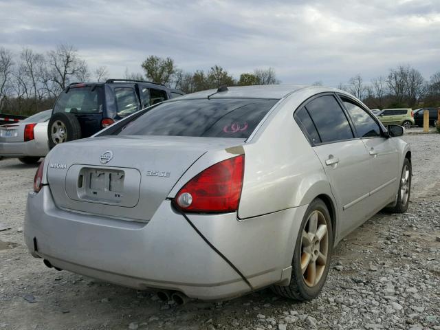 1N4BA41E84C842022 - 2004 NISSAN MAXIMA SE SILVER photo 4