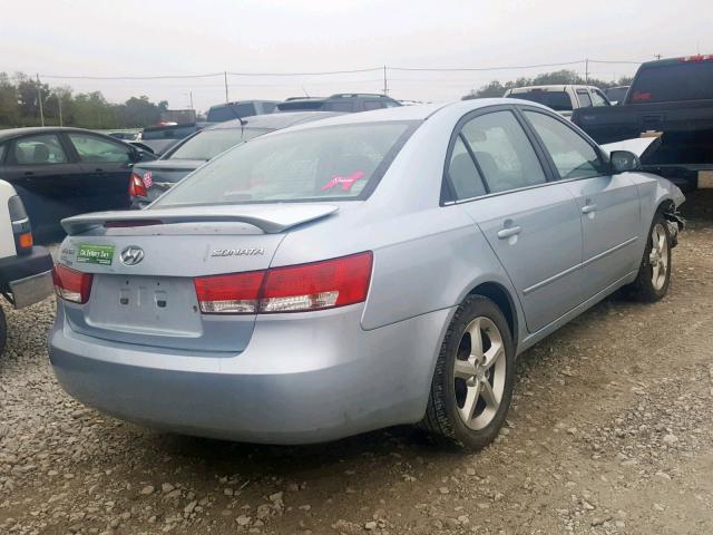 5NPET46CX7H193857 - 2007 HYUNDAI SONATA GLS BLUE photo 4