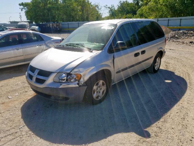 1D4GP25333B240373 - 2003 DODGE CARAVAN SE SILVER photo 2