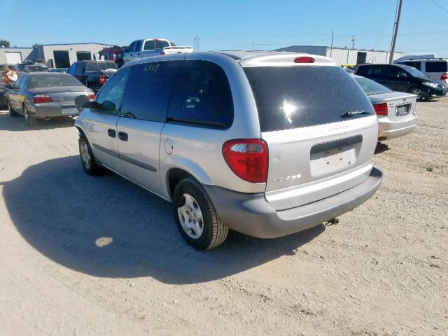 1D4GP25333B240373 - 2003 DODGE CARAVAN SE SILVER photo 3