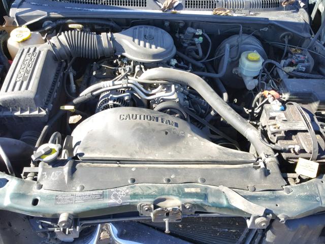 1B7FL26X7XS109314 - 1999 DODGE DAKOTA GREEN photo 7