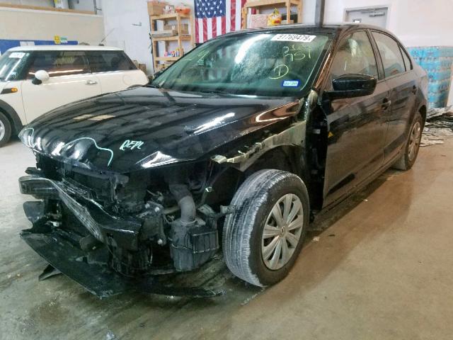 3VW2K7AJ9DM266751 - 2013 VOLKSWAGEN JETTA BASE 黑色 照片 2