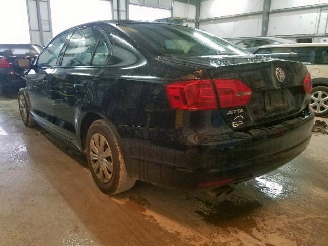 3VW2K7AJ9DM266751 - 2013 VOLKSWAGEN JETTA BASE 黑色 照片 3
