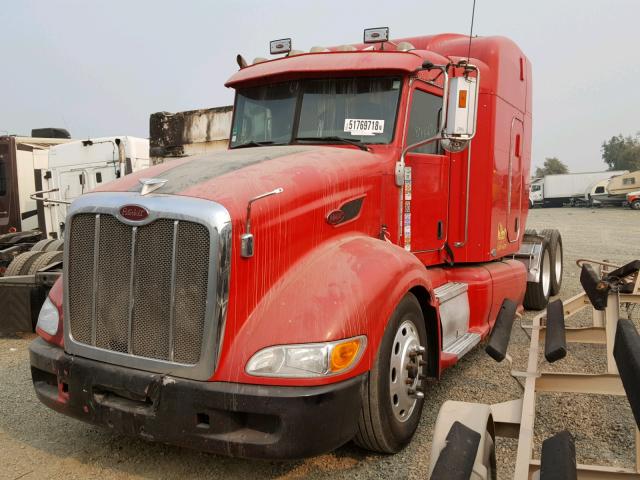 1XPHDU9X28D764711 - 2008 PETERBILT 386 RED photo 2