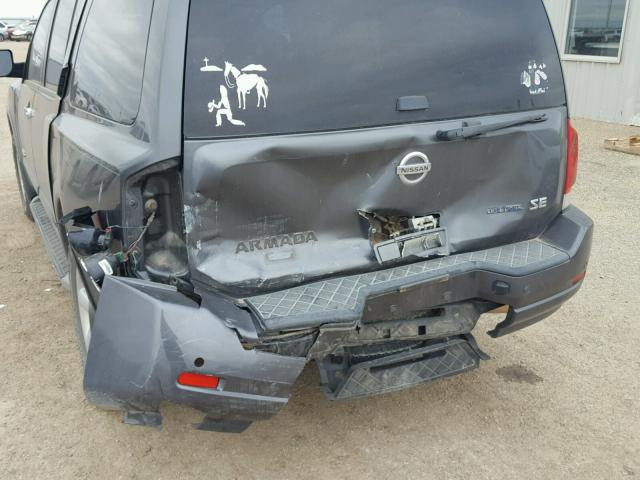 5N1BA08D19N608800 - 2009 NISSAN ARMADA SE GRAY photo 9