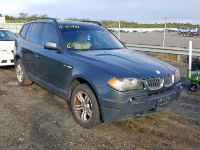 WBXPA93455WD06328 - 2005 BMW X3 3.0I GREEN photo 1