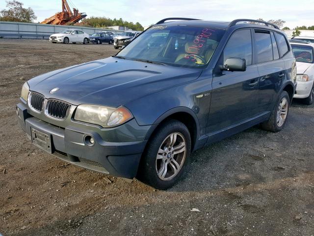 WBXPA93455WD06328 - 2005 BMW X3 3.0I GREEN photo 2