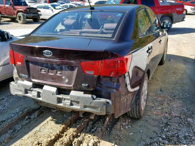 KNAFU4A26A5048416 - 2010 KIA FORTE EX PURPLE photo 4