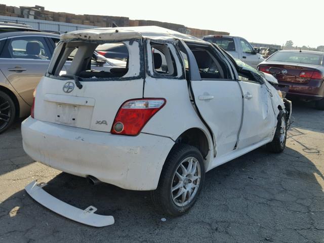 JTKKT624160146718 - 2006 TOYOTA SCION XA WHITE photo 4