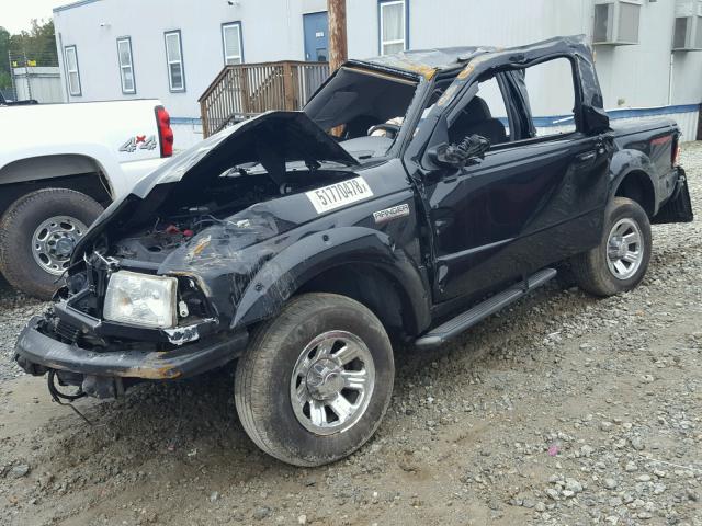 1FTYR10U58PA13721 - 2008 FORD RANGER BLACK photo 10