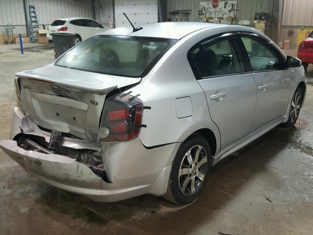 3N1AB6AP7CL734500 - 2012 NISSAN SENTRA 2.0 SILVER photo 4