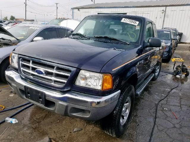 1FTYR44VX2PB24213 - 2002 FORD RANGER SUP BLUE photo 2