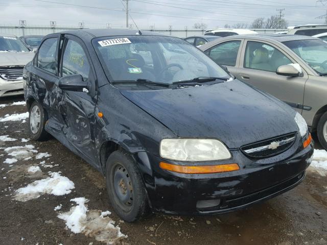 KL1TD52654B271976 - 2004 CHEVROLET AVEO BLACK photo 1