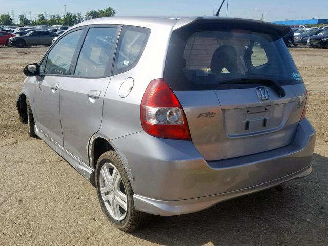 JHMGD386X7S016491 - 2007 HONDA FIT S 银色 照片 3