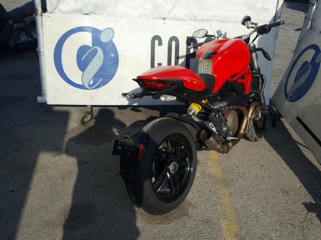 ZDM1RBSV4EB000372 - 2014 DUCATI MONSTER 12 RED photo 4