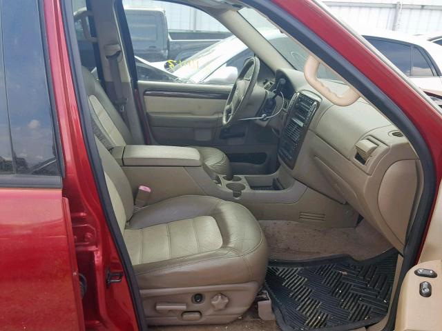 1FMZU74K14ZA95892 - 2004 FORD EXPLORER E BURGUNDY photo 5