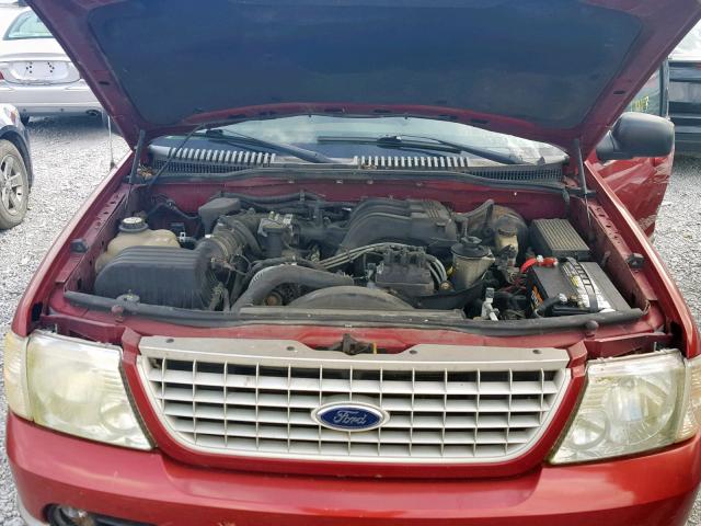 1FMZU74K14ZA95892 - 2004 FORD EXPLORER E BURGUNDY photo 7