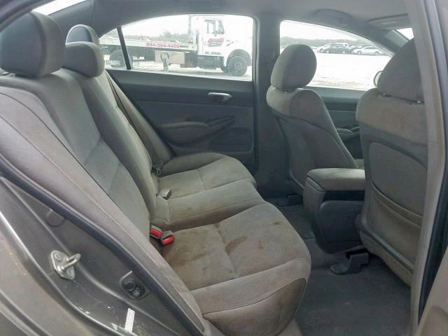 1HGFA16576L153855 - 2006 HONDA CIVIC LX GRAY photo 6