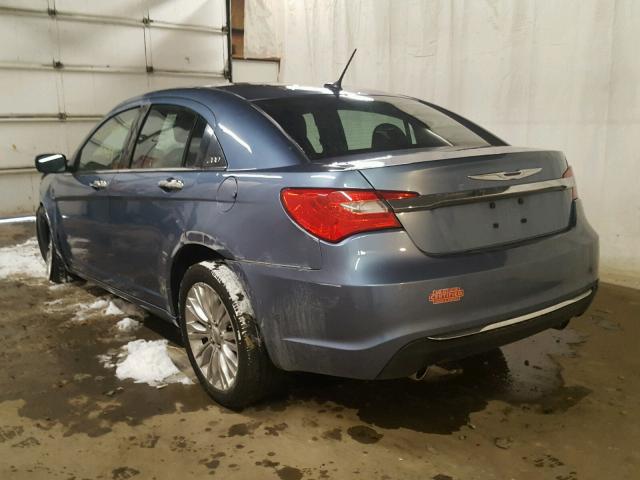 1C3BC2FG2BN569863 - 2011 CHRYSLER 200 LIMITE BLUE photo 3