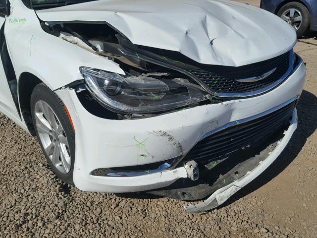 1C3CCCAB3FN584674 - 2015 CHRYSLER 200 LIMITE WHITE photo 9