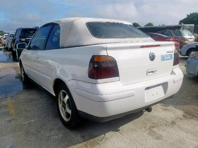 3VWDC21VXYM809817 - 2000 VOLKSWAGEN CABRIO GLS WHITE photo 3