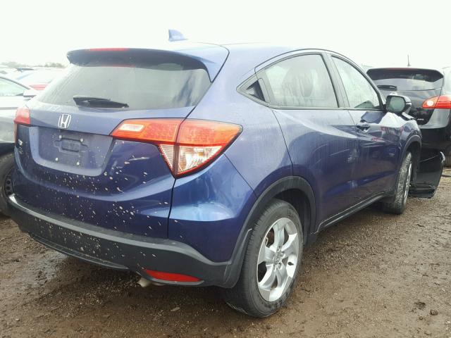 3CZRU5H57GM732264 - 2016 HONDA HR-V EX BLUE photo 4