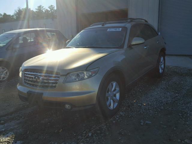 JNRAS08W75X217177 - 2005 INFINITI FX35 GOLD photo 2