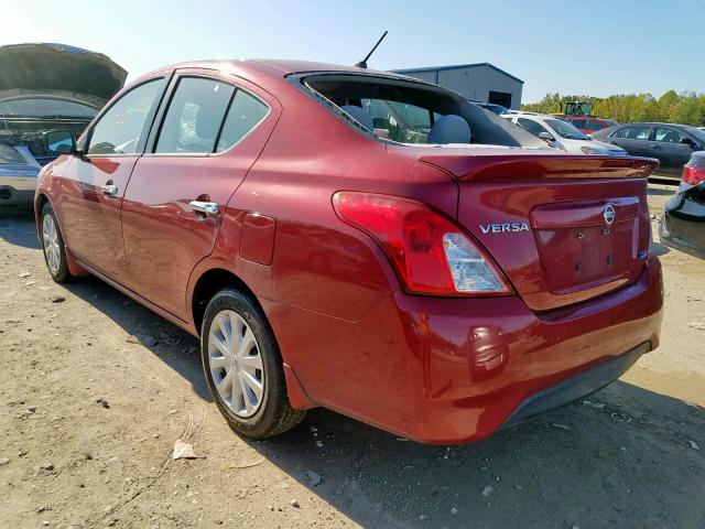 3N1CN7AP2FL812059 - 2015 NISSAN VERSA S RED photo 3