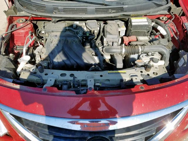 3N1CN7AP2FL812059 - 2015 NISSAN VERSA S RED photo 7