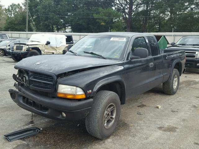 1B7GG23Y6VS195671 - 1997 DODGE DAKOTA BLACK photo 2