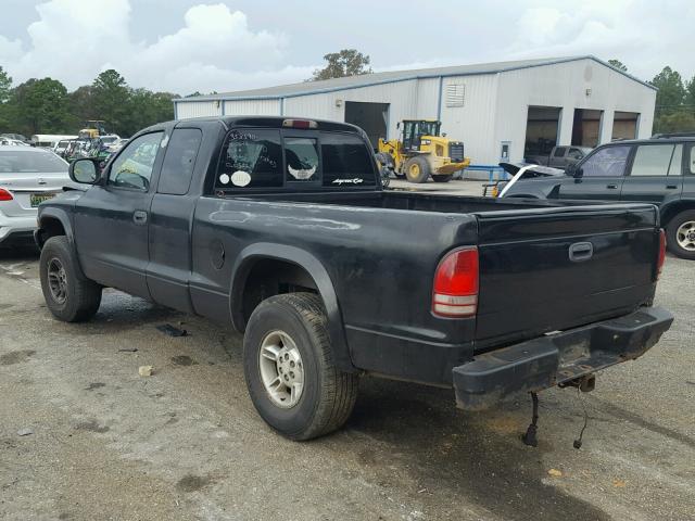 1B7GG23Y6VS195671 - 1997 DODGE DAKOTA BLACK photo 3