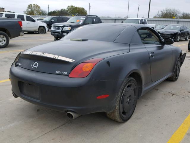 JTHFN48Y320003330 - 2002 LEXUS SC 430 BLACK photo 4