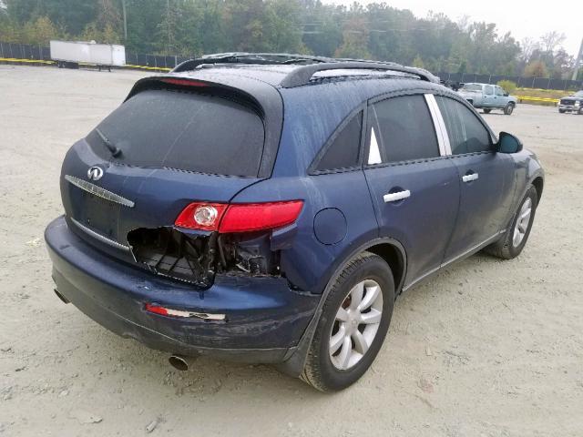 JNRAS08W35X216298 - 2005 INFINITI FX35 BLUE photo 4