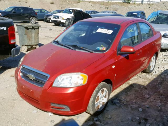 KL1TD56628B066423 - 2008 CHEVROLET AVEO BASE Қызыл фото 2
