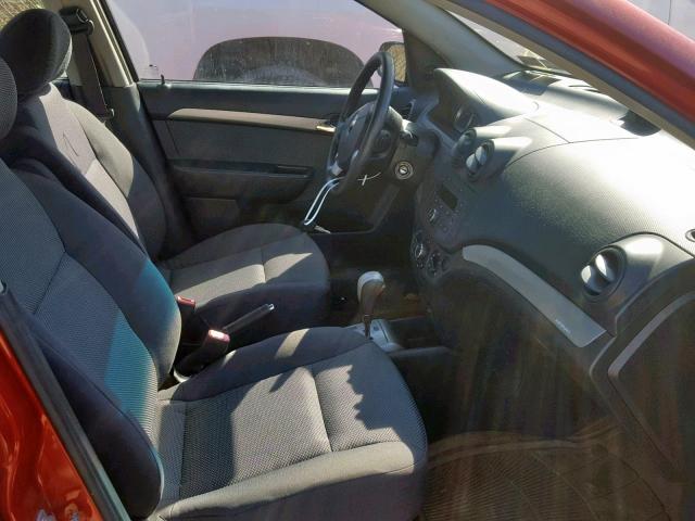 KL1TD56628B066423 - 2008 CHEVROLET AVEO BASE Қызыл фото 5
